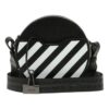 Bolso de hombro circular negro con estampado de rayas Off-White c/o Virgil Abloh