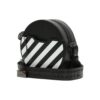 Bolso de hombro circular negro con estampado de rayas Off-White c/o Virgil Abloh
