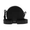 Bolso de hombro circular negro con estampado de rayas Off-White c/o Virgil Abloh