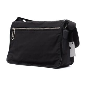 Bolso de hombro con hebilla para hombre Off-White, bolso tipo mensajero, negro