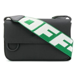 Bolso de hombro con logotipo negro