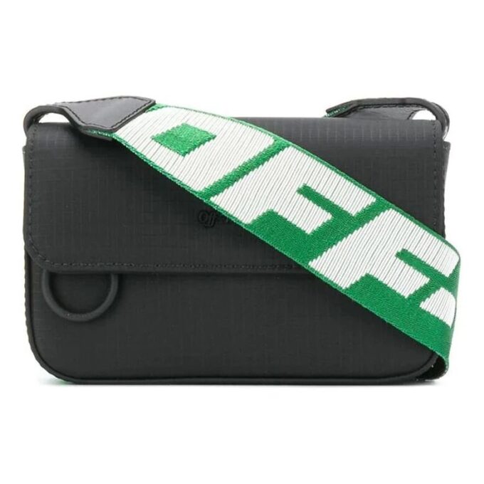 Bolso de hombro con logotipo negro
