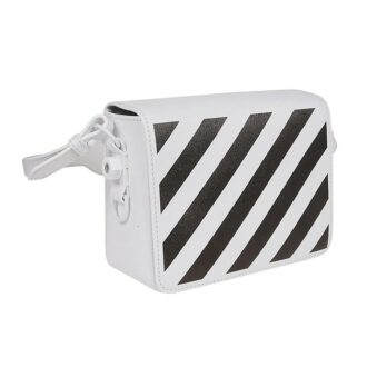 Bolso de hombro con logotipo Off-White Negro Blanco
