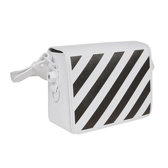 Bolso de hombro con logotipo Off-White Negro Blanco