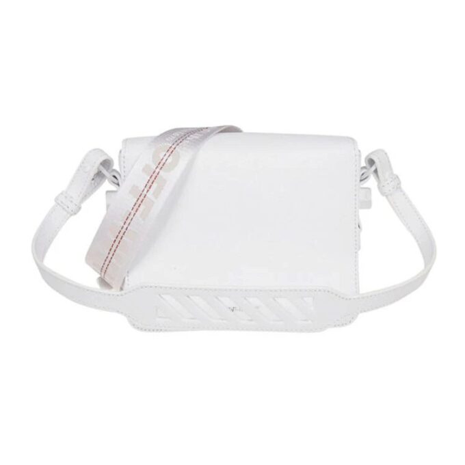 Bolso de hombro con logotipo Off-White Negro Blanco