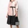 Bolso de Hombro con rayas y Binder Clip Off-White, negro y blanco
