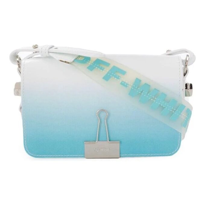 Bolso de hombro con solapa Off-White Little Blue