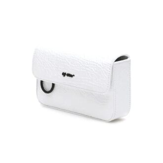 Bolso de hombro de cuero blanco