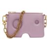 Bolso de hombro de cuero Off-White Burrow «Lilac»