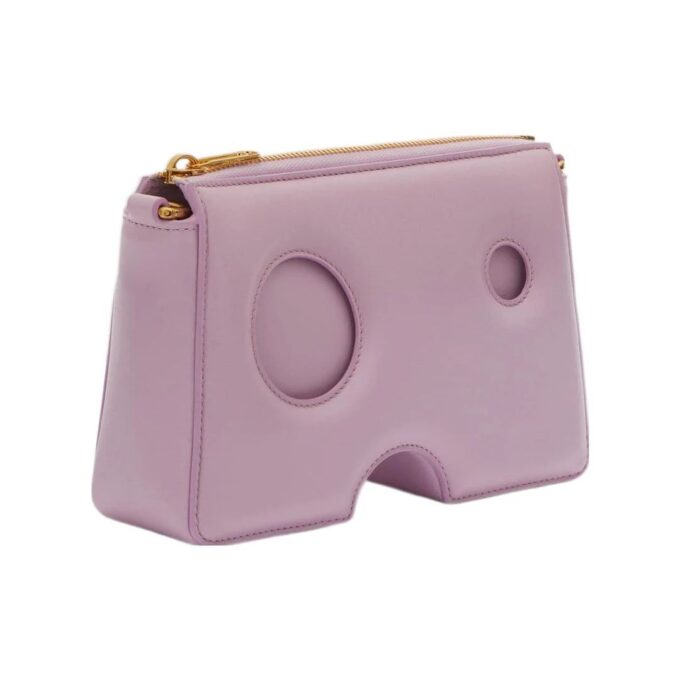 Bolso de hombro de cuero Off-White Burrow «Lilac»