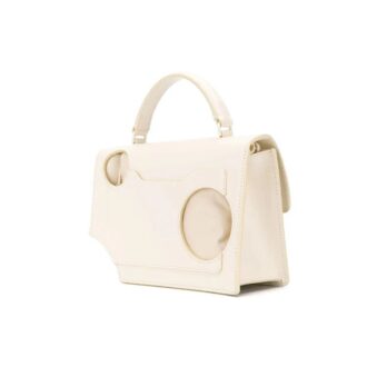 Bolso de hombro de piel Off-White Jitney 1.4 Tote Beige
