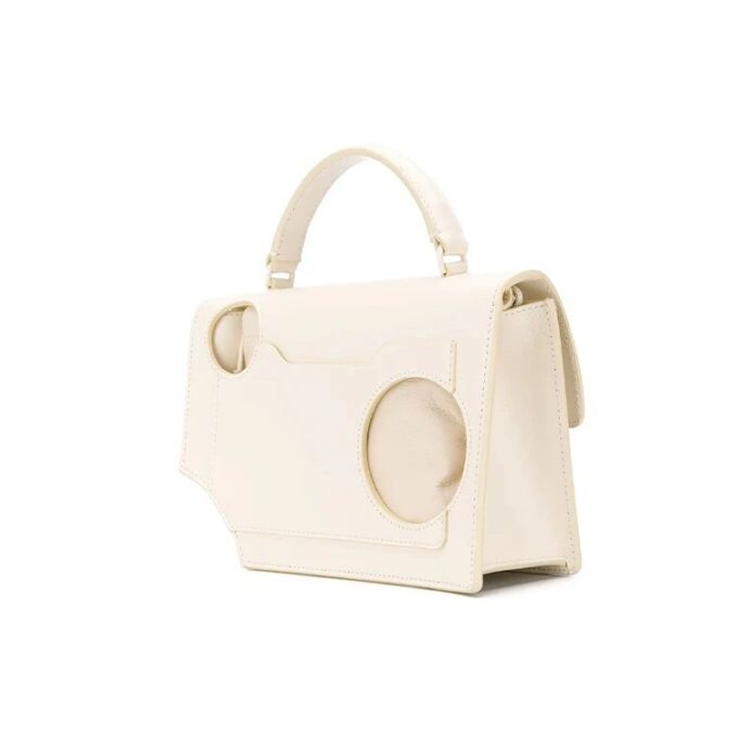 Bolso de hombro de piel Off-White Jitney 1.4 Tote Beige