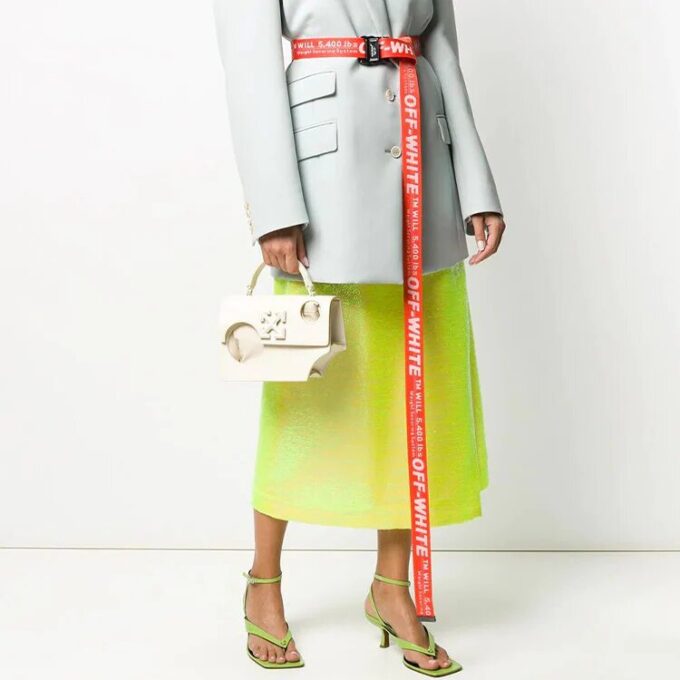 Bolso de hombro de piel Off-White Jitney 1.4 Tote Beige