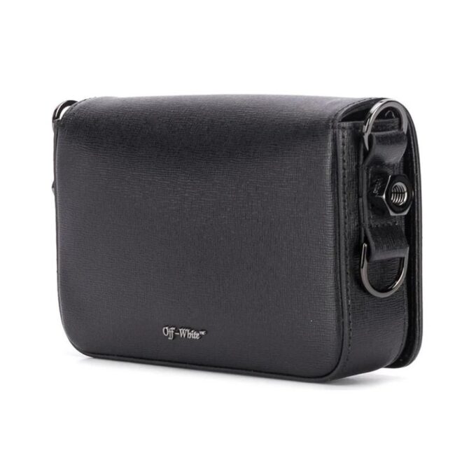 Bolso de hombro de piel Off-White Negro/Blanco