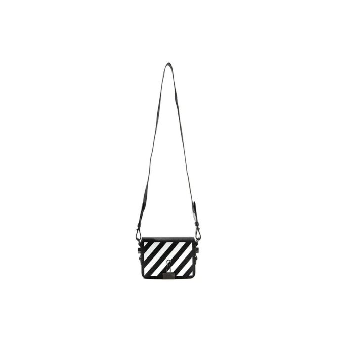 Bolso de hombro de piel Off-White Negro/Blanco