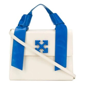 Bolso de Hombro Off-White 2.8 Jitney Azul Blanco