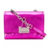 Bolso de Hombro Off-White Binder Clip rosa metalizado