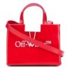 Bolso de hombro Off-White con aplique del logotipo Baby Box, rojo