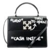 Bolso de Hombro Off-White con logotipo «Cash Inside» en negro