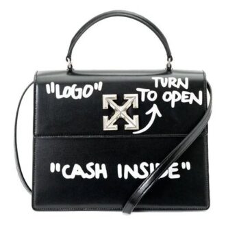 Bolso de Hombro Off-White con logotipo «Cash Inside» en negro