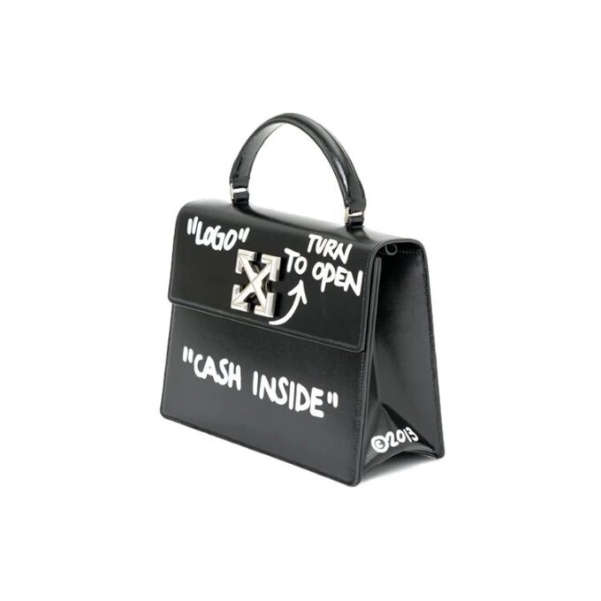 Bolso de Hombro Off-White con logotipo «Cash Inside» en negro