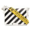 Bolso de hombro Off-White con placa con el logotipo en diagonal «Blanco Negro»