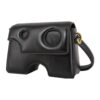 Bolso de hombro Off-White de piel auténtica 22 Burrow, negro
