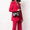 Bolso de hombro Off-White de piel auténtica 22 Burrow, negro