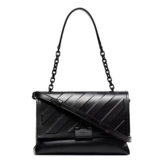 Bolso de hombro Off-White Diag Binder Clip Negro