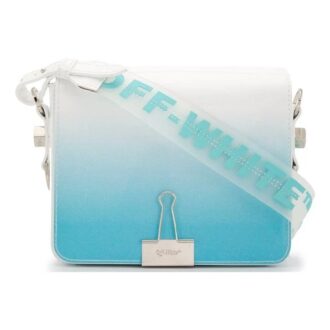 Bolso de hombro Off-White Flap azul medio
