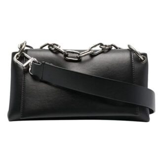 Bolso de hombro Off-White para hombre, negro con tachuelas
