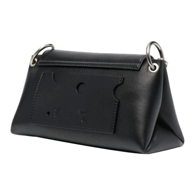 Bolso de hombro Off-White para hombre, negro con tachuelas