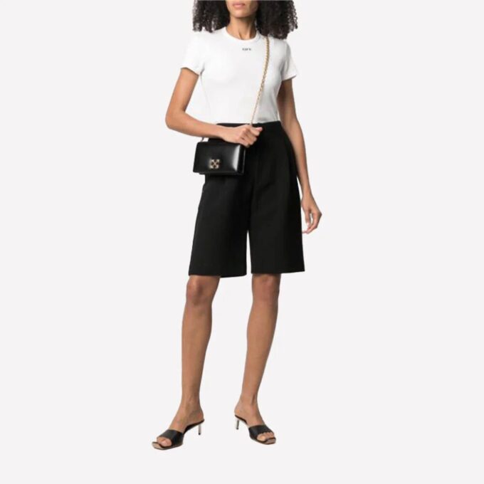 Bolso de hombro Off-White Twist Jitney 0.5 «Negro»