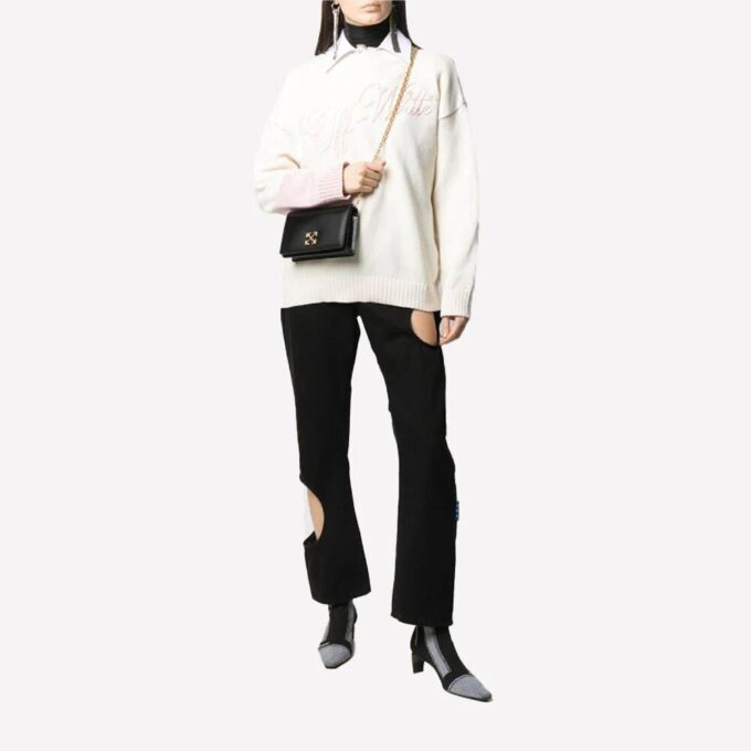 Bolso de hombro Off-White Twist Jitney 0.5 «Negro»