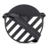 Bolso de hombro redondo Off-White Diag Negro