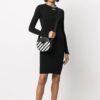 Bolso de hombro redondo Off-White Diag Negro