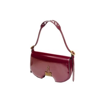 Bolso de hombro rojo de piel Off-White