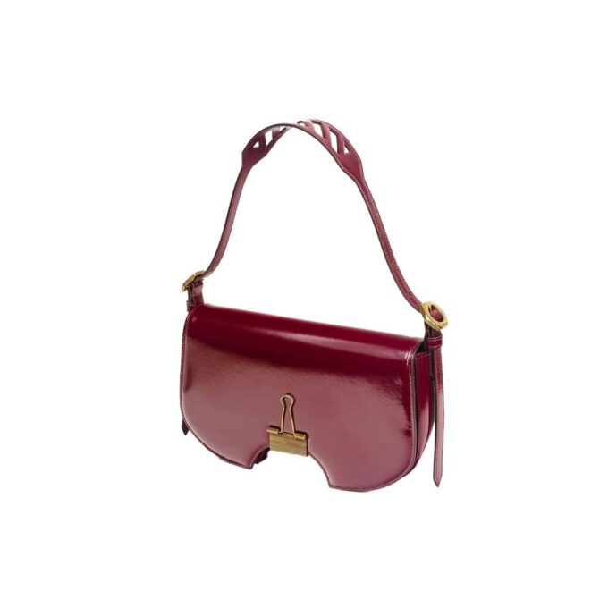 Bolso de hombro rojo de piel Off-White