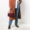 Bolso de hombro rojo de piel Off-White