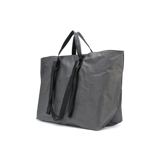 Bolso de Mano gris con estampado de flechas Blanco