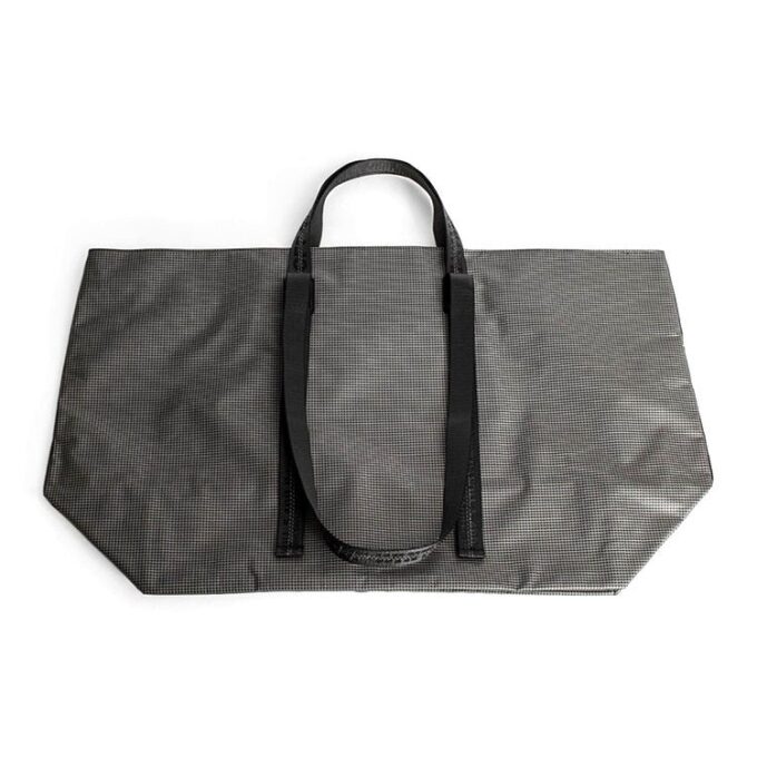 Bolso de Mano gris con estampado de flechas Blanco
