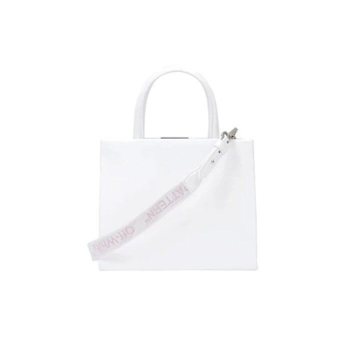 Bolso de mano Off-White con estampado de flechas y flores