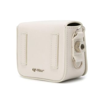 Bolso de mano pequeño Off-White de la serie Binder Clip, blanco