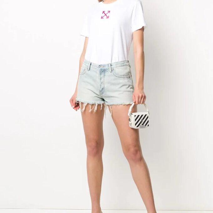Bolso de mano pequeño Off-White de la serie Binder Clip, blanco