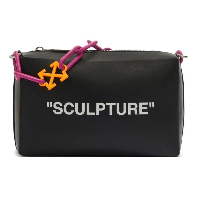 Bolso de mano tipo clutch Off-White Block Pouch Quote «Black»
