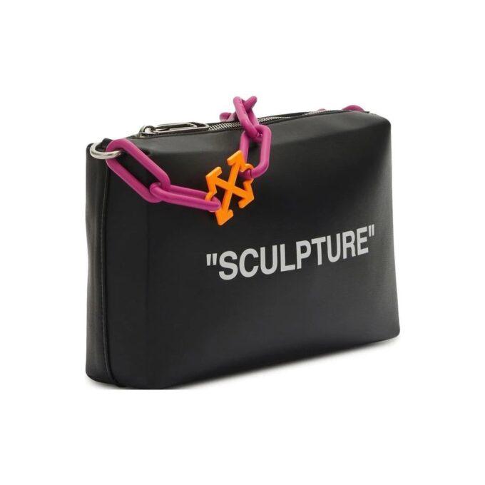 Bolso de mano tipo clutch Off-White Block Pouch Quote «Black»