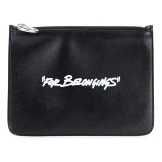Bolso de mano unisex con estampado de Quote, negro