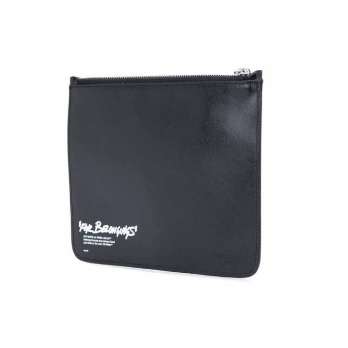 Bolso de mano unisex con estampado de Quote, negro