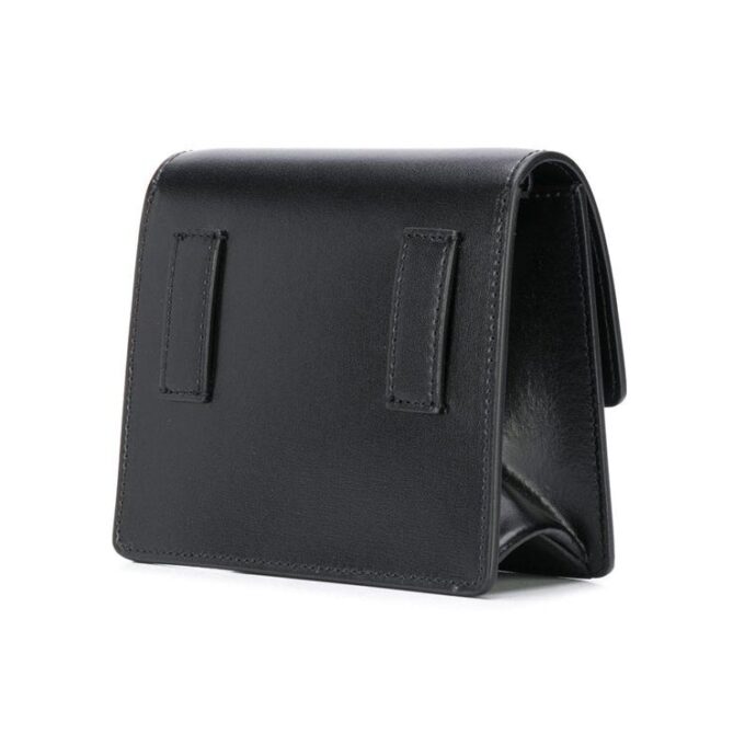 Bolso mensajero Arrow de cuero unisex negro
