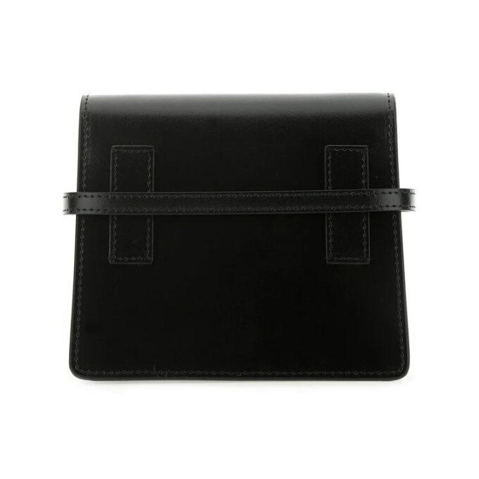 Bolso mensajero Arrow de cuero unisex negro